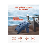 Slickblue Folding Adirondack Ottoman Footrest for Outdoor Chairs