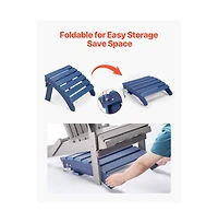 Slickblue 2 Pack Folding Outdoor Footrest Ottomans for Adirondack Chairs