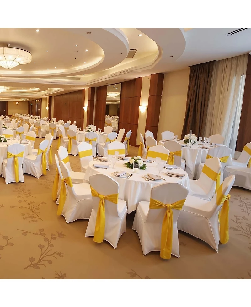 Slickblue 50 Pack Spandex Folding Chair Covers for Wedding and Events
