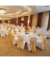Slickblue 50 Pack Spandex Folding Chair Covers for Wedding and Events
