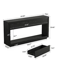 Tribesigns 63" Console Table with 2 Drawers, Farmhouse Entryway Table