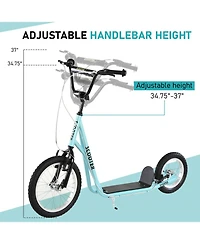 Sevorley Kids Kick Scooter with All-Terrain Tires and Adjustable Handlebar, Ages 3+
