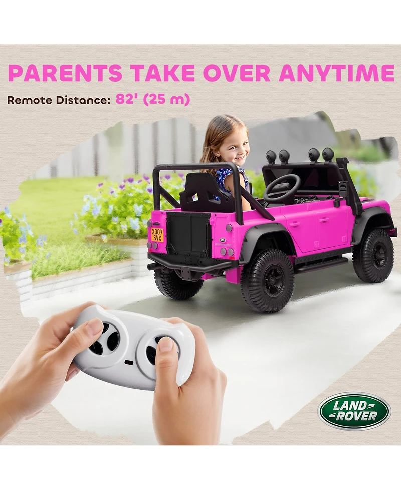 Sevorley 12V Land Rover Defender 110 Svx Ride-On Truck with Parental Remote Control, Led Lights, Ages 3-5 Years