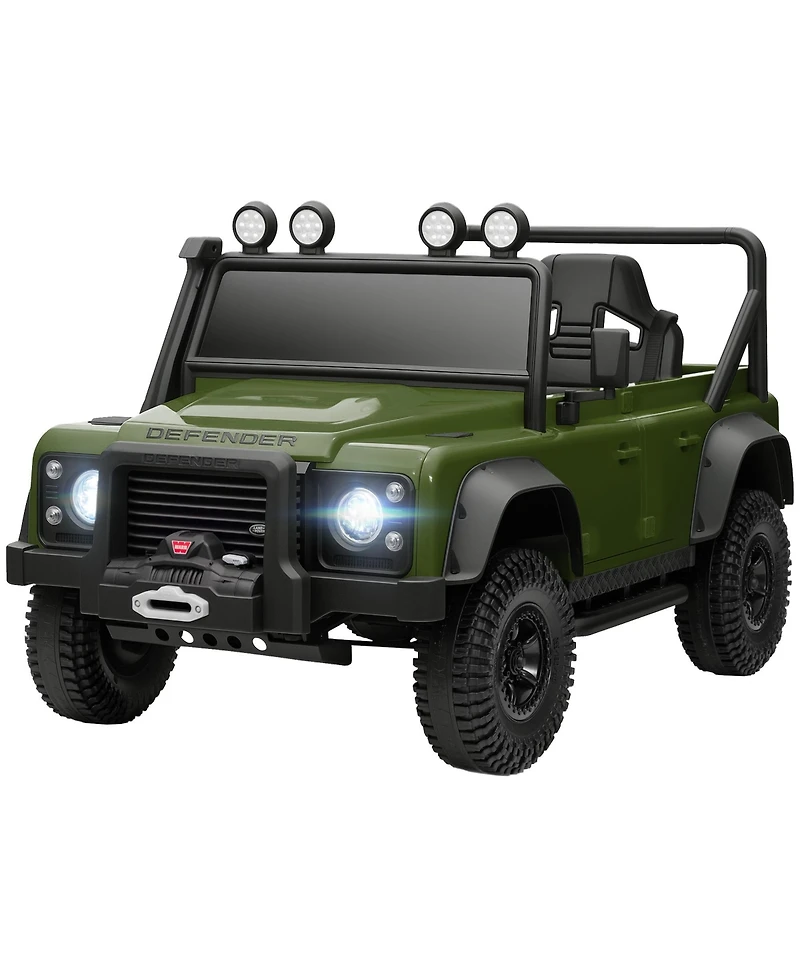 Sevorley 12V Land Rover Defender 110 Svx Kids Ride-On Truck with Parental Remote Control, Wheel Suspension, Led Lights, Ages 3-5