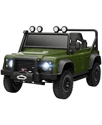Sevorley 12V Land Rover Defender 110 Svx Kids Ride-On Truck with Parental Remote Control, Wheel Suspension, Led Lights, Ages 3-5