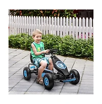 Sevorley Kids Pedal Go-Kart with Adjustable Seat, Handbrake and Pedal Drive, Ages 5-12
