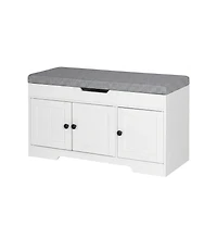 Slickblue Long Wooden Shoe Rack Bench 3-Tier Entryway Storage Organizer for Hallway