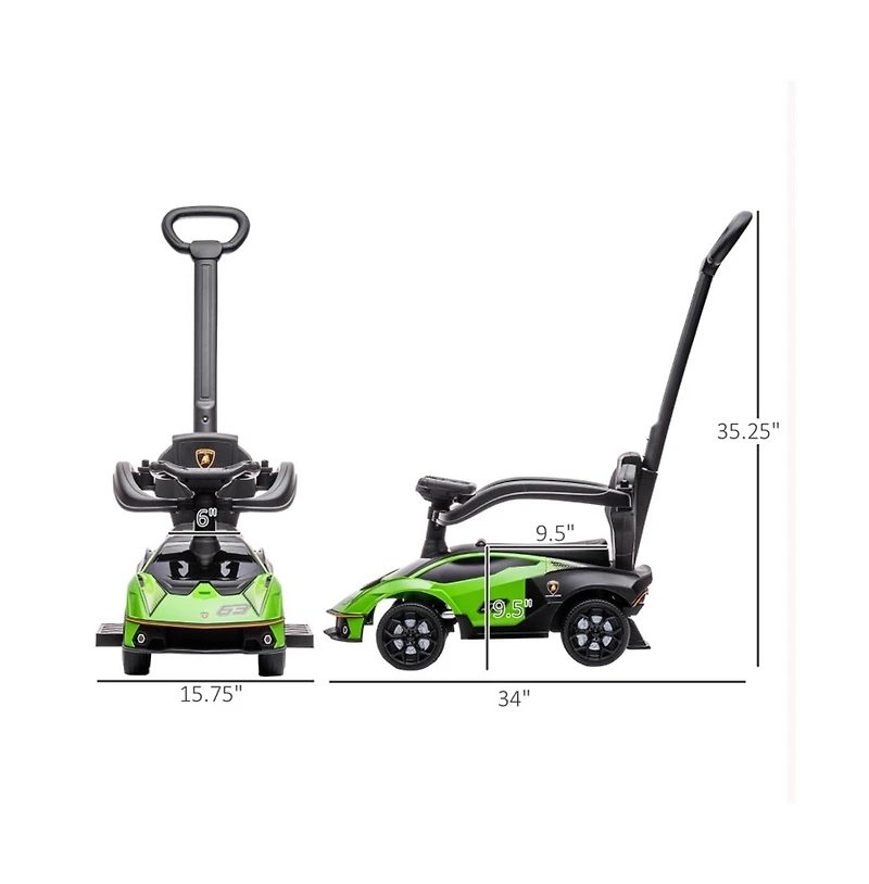 Sevorley 2-in-1 Toddler Push and Ride-On Car with Horn and Storage, Ages 18-36 Months