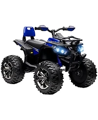 Aosom 12V Kids Atv Quad Car Toy with Music & Headlights,