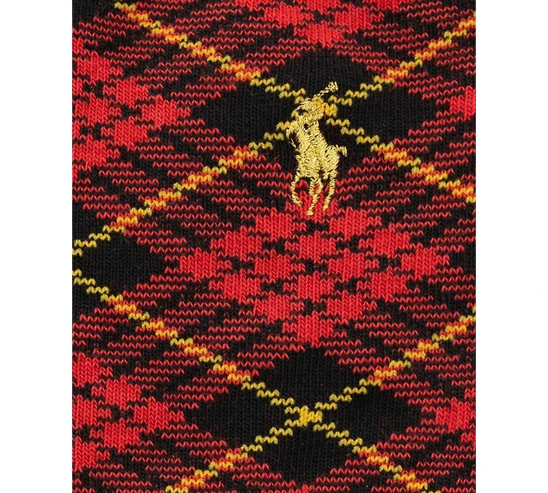 Polo Ralph Lauren Girls' 4-11 Holiday Dog Crew Socks, 3-Pack