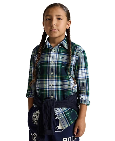 Polo Ralph Lauren Boys' 8-20 Plaid Cotton Oxford Shirt