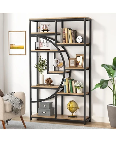 Tribesigns 5-Tier Industrial Bookshelf with 9 Shelves