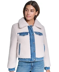 Levi's Women's Denim Sherpa Quilted-Lined Jacket