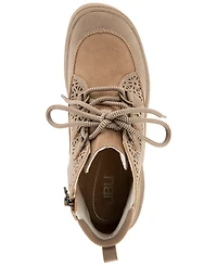 Jbu Women's Roxanne Water-Resistant Lace-Up Casual Booties