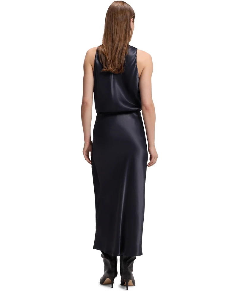 Boss by Hugo Women's Satin A-Line Midi Skirt
