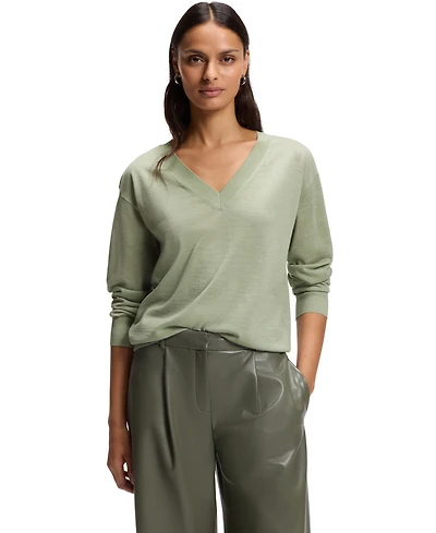 Boss by Hugo Women's Merino Wool Relaxed-Fit Sweater