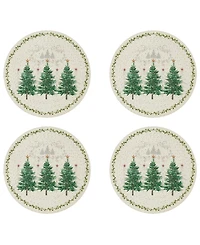 Avanti Trees Woven Braided Round Placemats, Set of 4