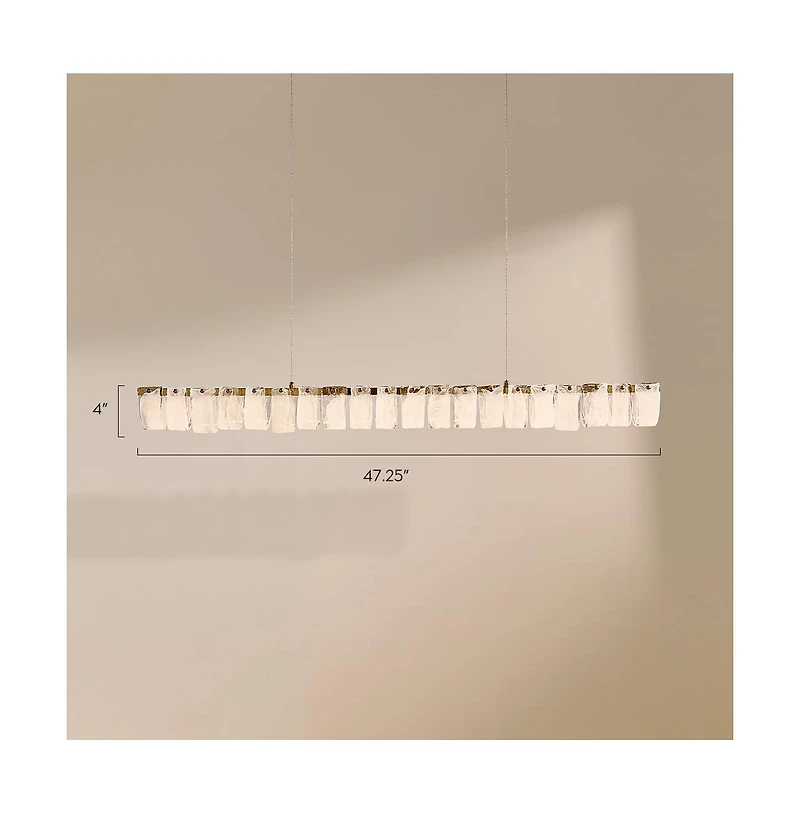 Z Gallerie Joliet Led Linear Glass Chandelier 47