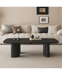 Streamdale Furniture 51.2" Mdf and Ash Veneer Rustic Coffee Table