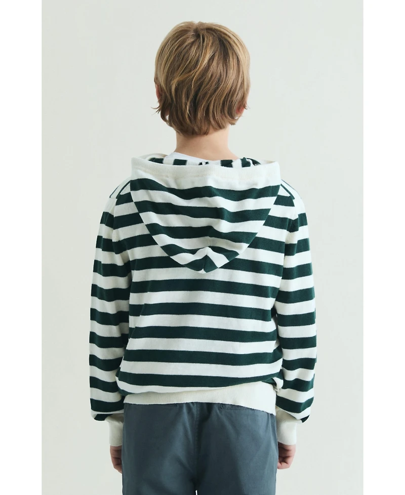 Scalpers Kid's 4T-16 Striped Hoodie