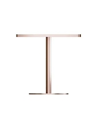 Flynama 31.5 Inch Square Tulip Dining Table, Sintered Stone Marble Top Stainless Steel Base Indoor Outdoor Table