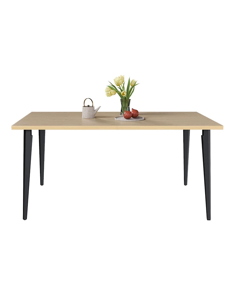 Flynama 63 Inch Rectangular Dining Table with Legs