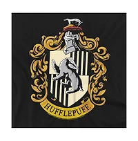 Harry Potter Men's Hufflepuff Crest Graphic Long-Sleeve Crewneck Sweatshirt
