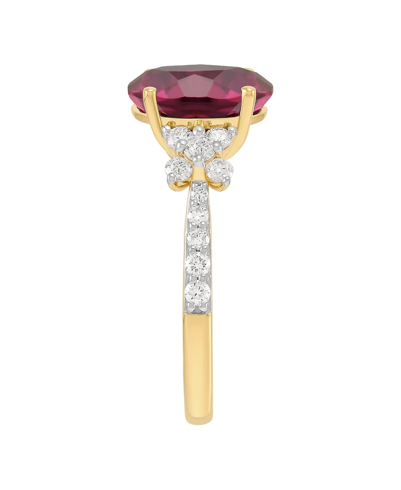 Grown With Love Lab-Grown Ruby (3-1/2 ct. t.w.) & Lab-Grown Diamond (1/2 ct. t.w.) Ring in 14k Yellow Gold