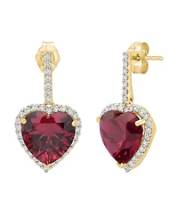 Grown With Love Lab-Grown Ruby (8-9/10 ct. t.w.) & Diamond (1/2 Drop Earrings 14k Yellow Gold