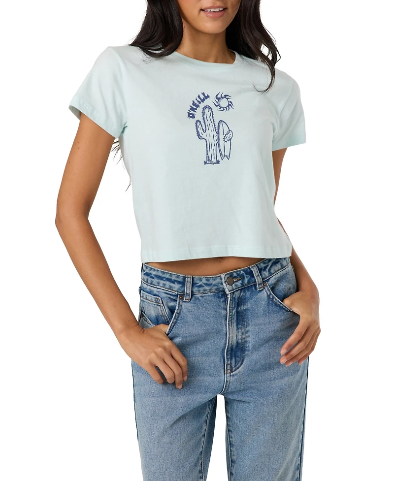 O'Neill Women's Desert Sun Graphic Cropped Fitted Top