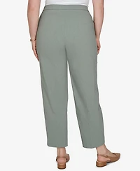 Alfred Dunner Women's Plus Pull-On Mid-Rise Cropped & Ankle Pants