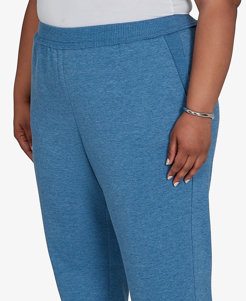 Alfred Dunner Plus Pull-On Straight Leg Denim Pants