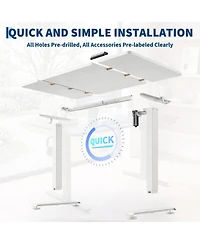 gaomon Electric Standing Desk, Height Adjustable Sit Stand Desk with Memory Presets, Home Office Computer Desk with Cable Management