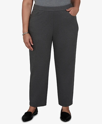 Alfred Dunner Plus Pull-On Mid-Rise Ankle Pants