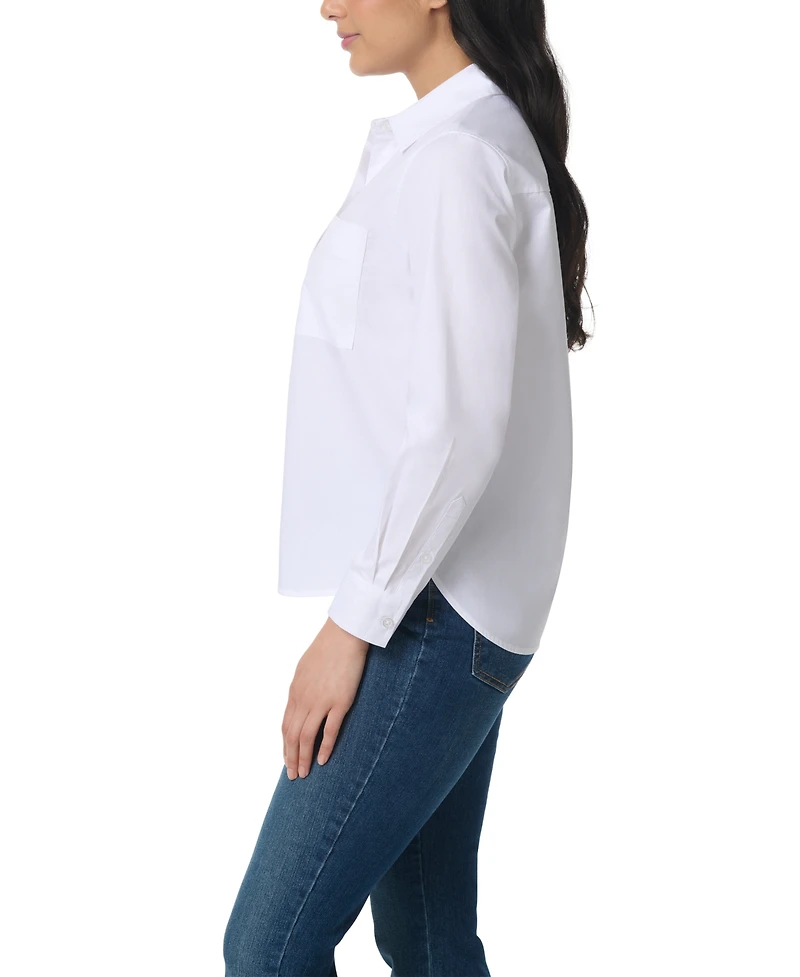 Gloria Vanderbilt Women's Livia Cotton Point Collar Shirt