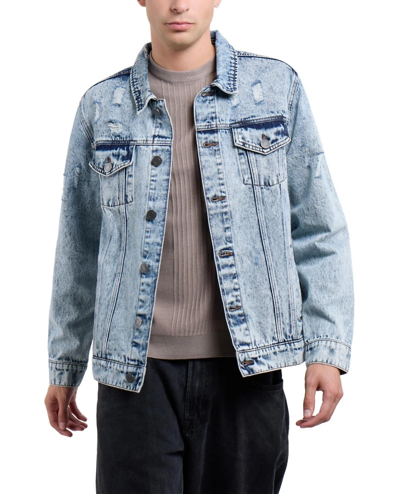 Men's Slim Washed Denim Jacket