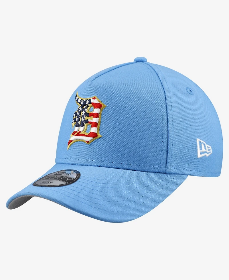 New Era Big Boys and Girls Light Blue Detroit Tigers Celebrate America's 250th 9FORTY A-Frame Adjustable Hat
