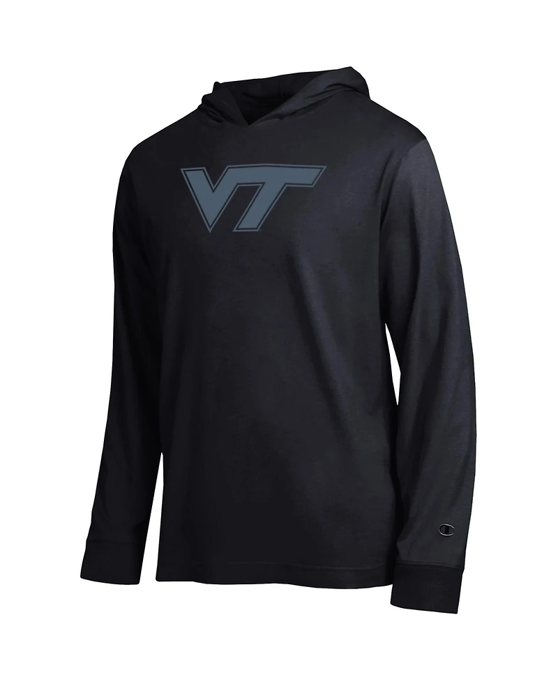 Champion Men's Virginia Tech Hokies Tonal All-Star Hooded Long-Sleeve T-Shirt