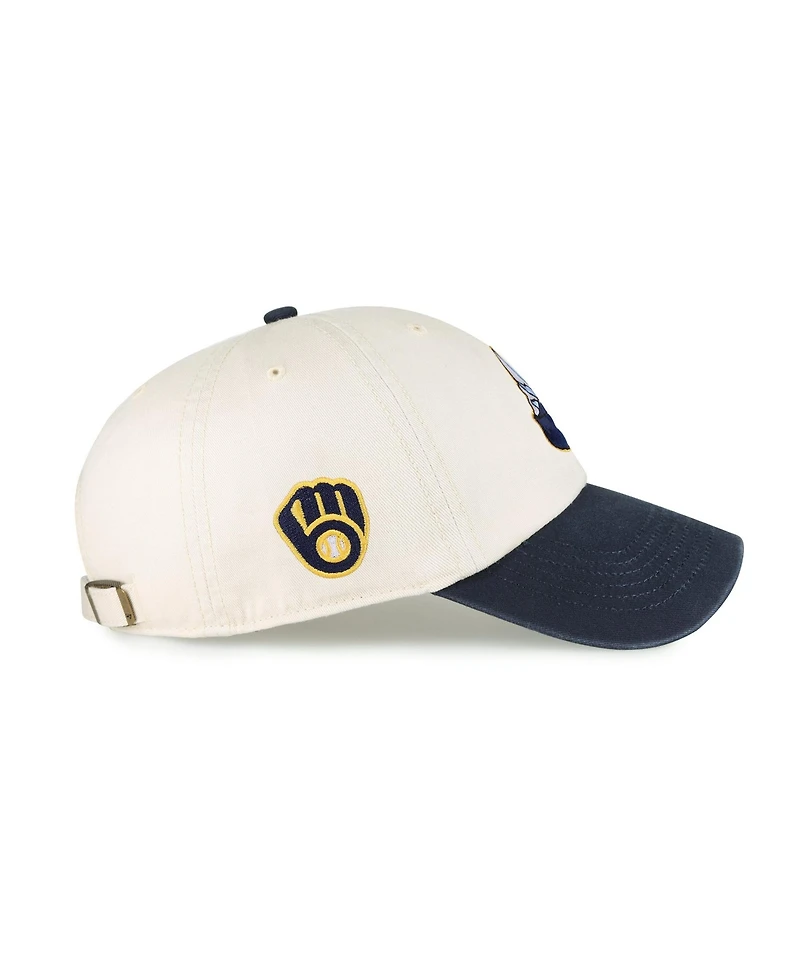 '47 Brand Milwaukee Brewers Single Swirl Ice Cream Helmet 2.0 Clean Up Adjustable Cotton Hat