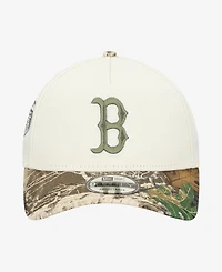 New Era Men's Khaki/Realtree Camo Boston Red Sox 9FORTY A-Frame Adjustable Hat