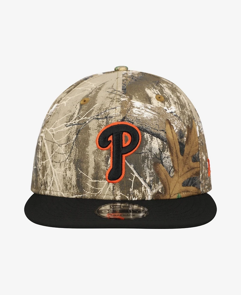 New Era Men's Camo Philadelphia Phillies Realtree Orange Pop 9FIFTY Snapback Hat