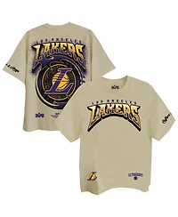Two Hype Men's Los Angeles Lakers Drip Dime Elevated Drop-Shoulder Crew-Neck T-Shirt