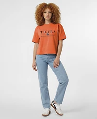Champion Women's Auburn Tigers Relaxed-Fit Cropped Wordmark T-Shirt