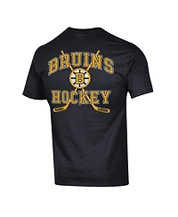 Champion Men's Black Boston Bruins Stick With It Jersey T-Shirt