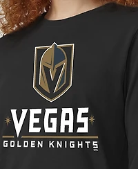 Champion Women's Vegas Golden Knights Wordmark Lockup Long-Sleeve Crewneck T-Shirt