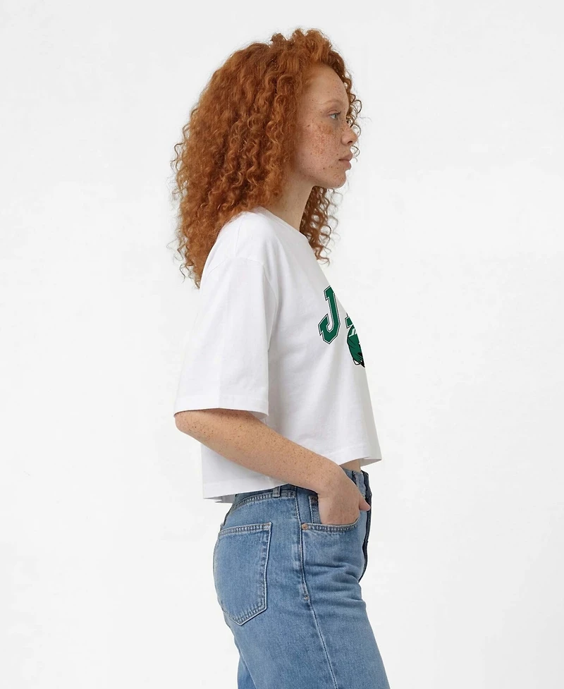 Champion Women's New York Jets Boyfriend Cropped Graphic T-Shirt