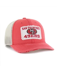 '47 Brand Men's Red San Francisco 49ers Egremont Well-Worn Adjustable Trucker Hat