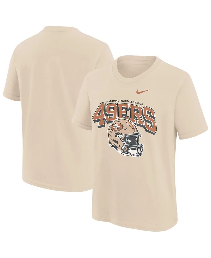Nike Big Boys and Girls Natural San Francisco 49ers Easy Lane T-Shirt