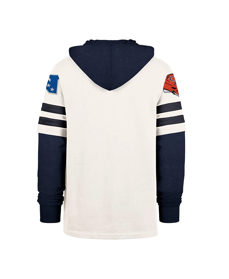 '47 Brand Men's Cream Chicago Bears Split Zone Cornerback Duo Lacer Hoodie