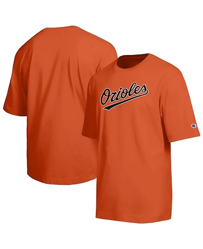 Champion Men's Orange Baltimore Orioles All Star Chenille Wordmark T-Shirt